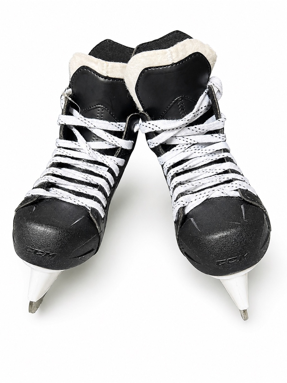 CCM Black Hockey Skates with White Laces